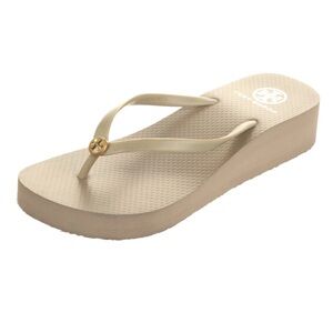 Tory Burch Women's Gold Wedges Flip Flops